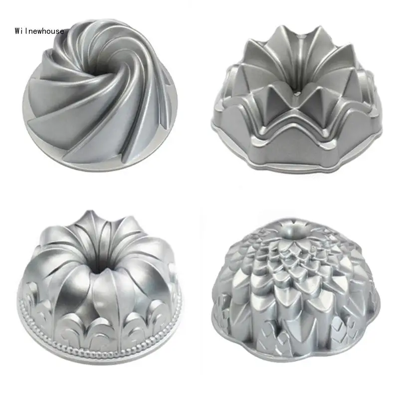 Aluminum Cake Mold Heavy Duty Die Cast Aluminum Bund Cake Baking Pans Durable Dropship