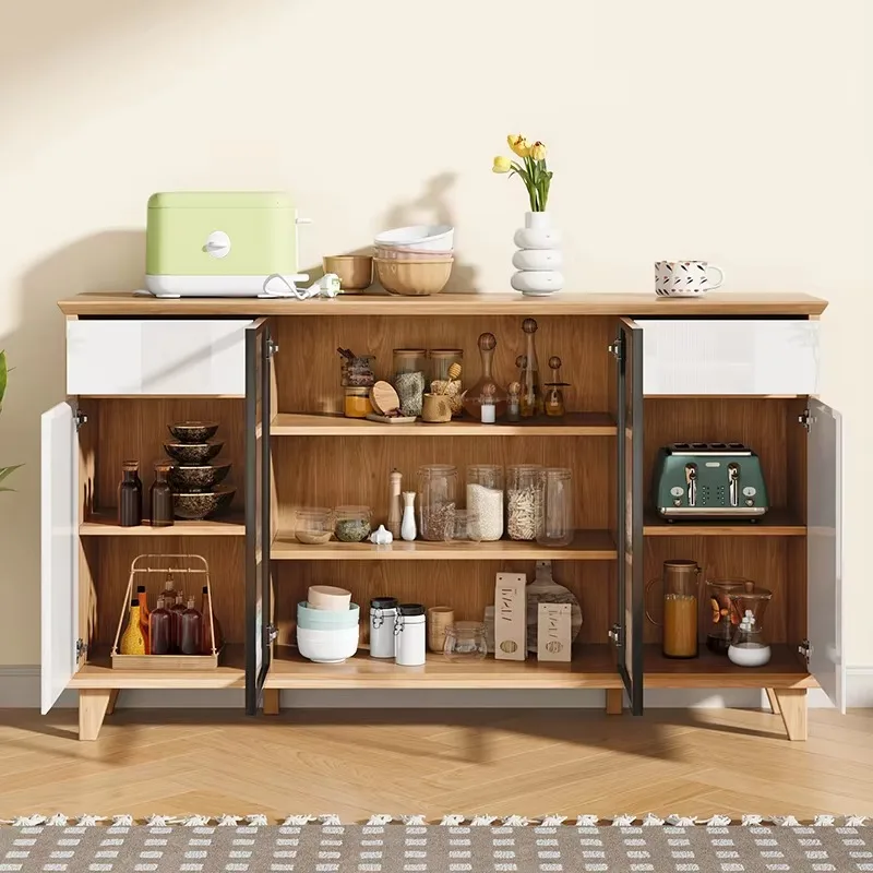 Modern side table sideboard with wooden drawers kitchen storage cabinet furniture
