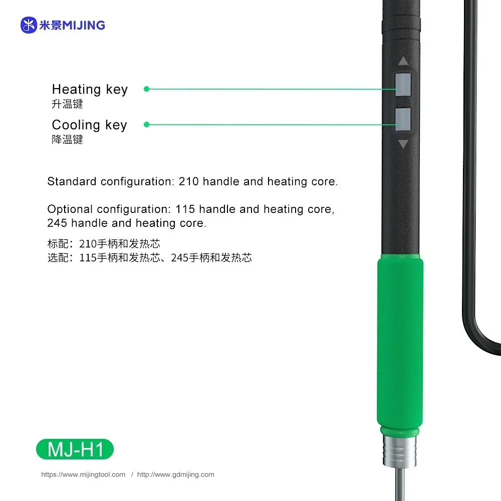 Estación de soldadura Mijing H1, compatible con puntas de pistola para soldar C210/C245/C115 para teléfonos móviles, Estación de Reparación de soldadura electrónica