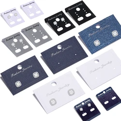 50/30pcs 3.5x3mm 5x3.5mm Earrings Necklaces Jewelry Plastic Display Cards Retail Price Tag Label Earring Stud Organizer Holder