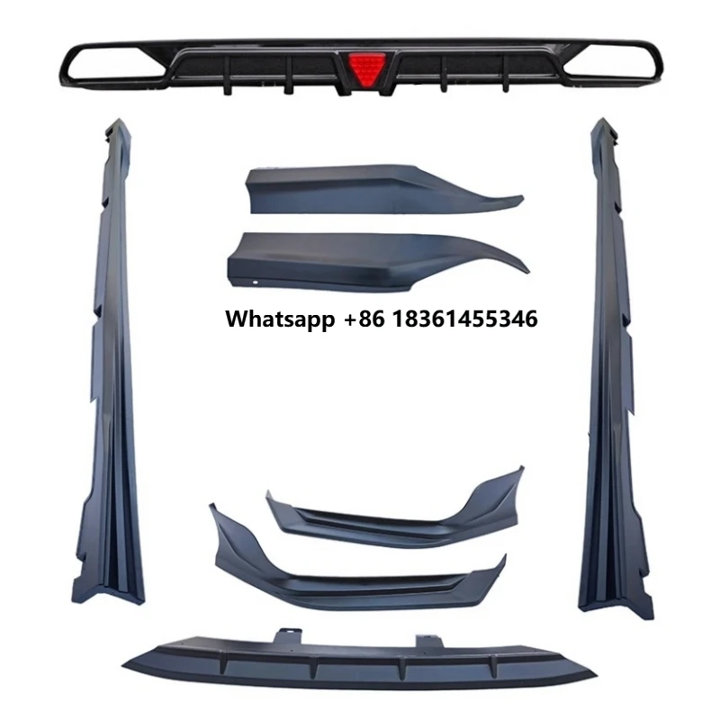 

for Accord 18-22 Modified Sport Front Shovel Rear Lip Side Skirt Rear Bumper Corner Unpainted Accessories