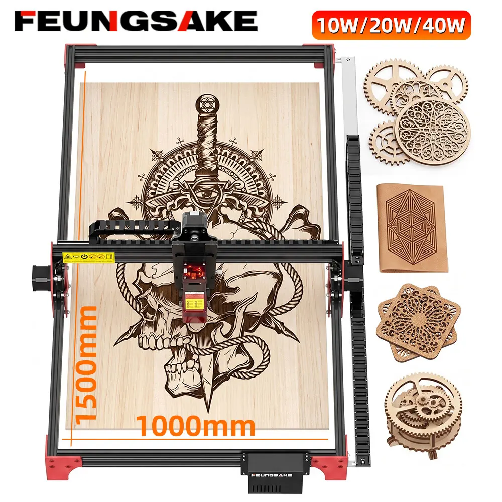 40w Laser Engraving And Cutting Machine Air Assist Pump Wood Printer Laser Engraver Machine 20W Cnc Router Desktop