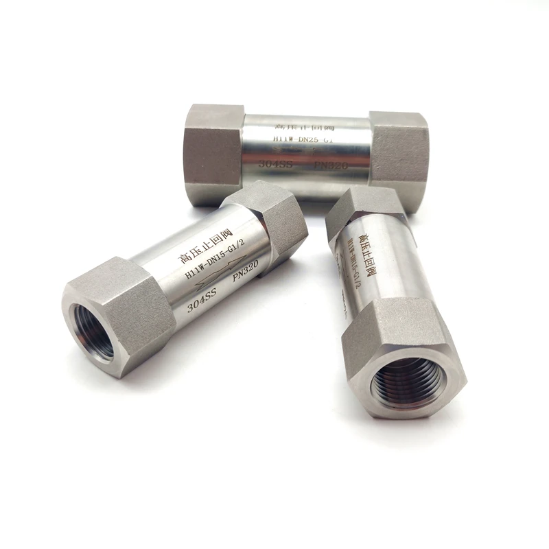 304 Edelstahl Hochdruck-Einweg ventil 1/8 "1/4" 3/8 "1/2" 3/4 "1/2" 1 "32 MPa Außengewinde-Rückschlag ventil – Detail 5