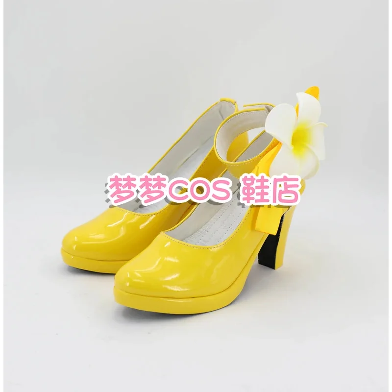 

2025 11 ДАТА ЖИВА Izayoi Miku Обувь для косплея Хэллоуин Аниме Желтые сапоги