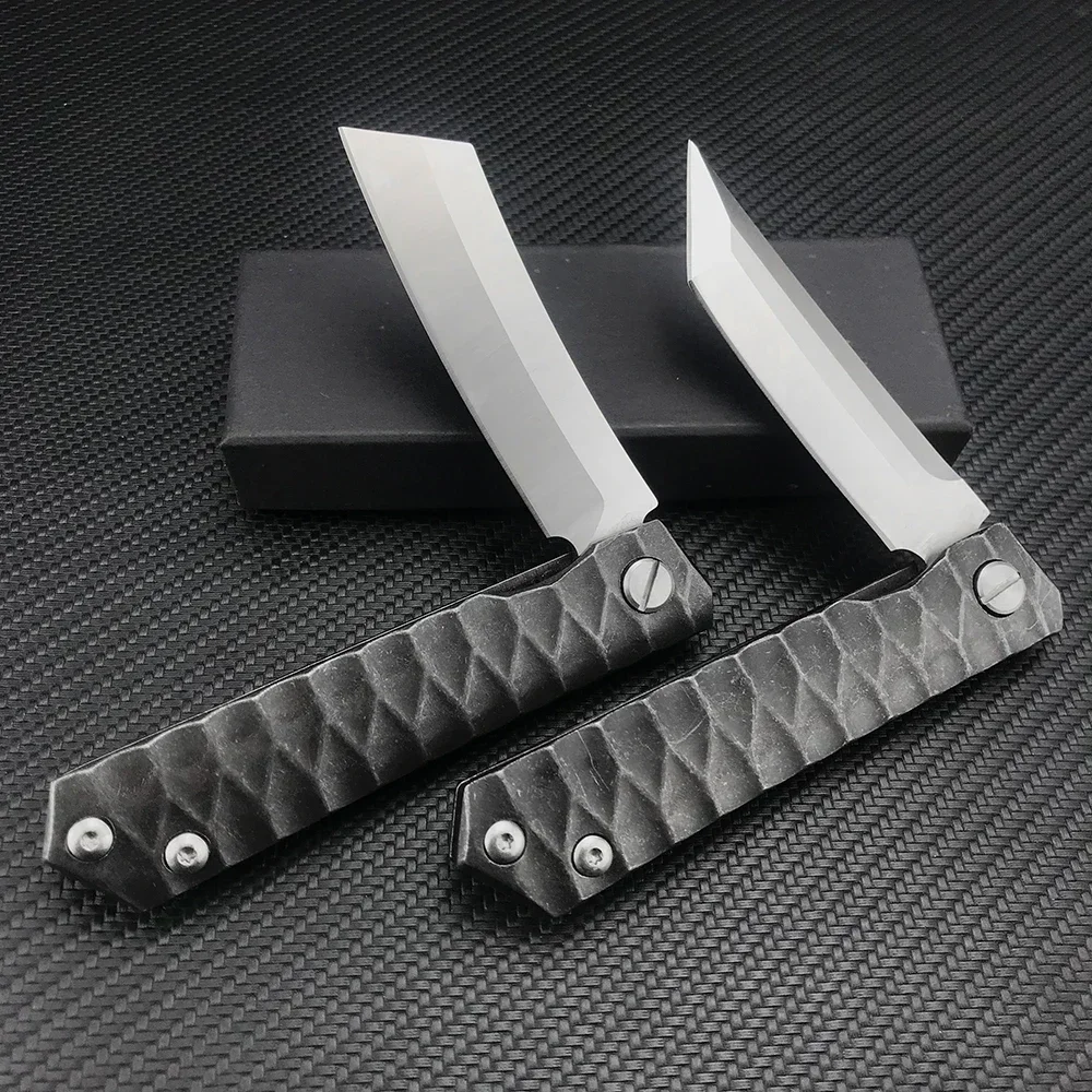 

Outdoor Survival Folding Pocket Knives Combat Camping Defense Tool Stonewash Handle Tactical Hunting Survival EDC Jackknife