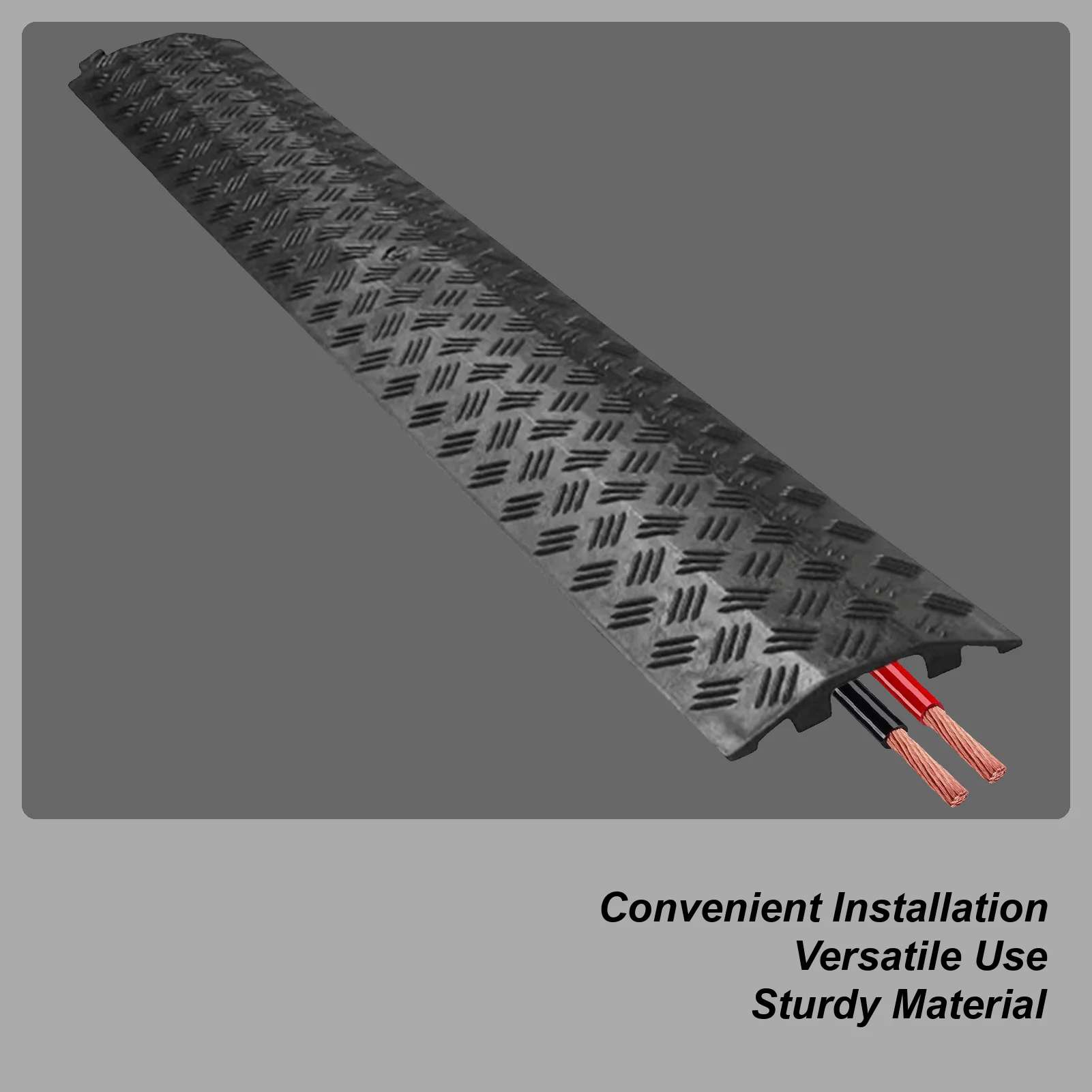 Drive Over Cable Protector Ramp Power Lines Extension Cord Cover Waterproof Sidewalk Speed Bump Cable Ramp for Road Driveway