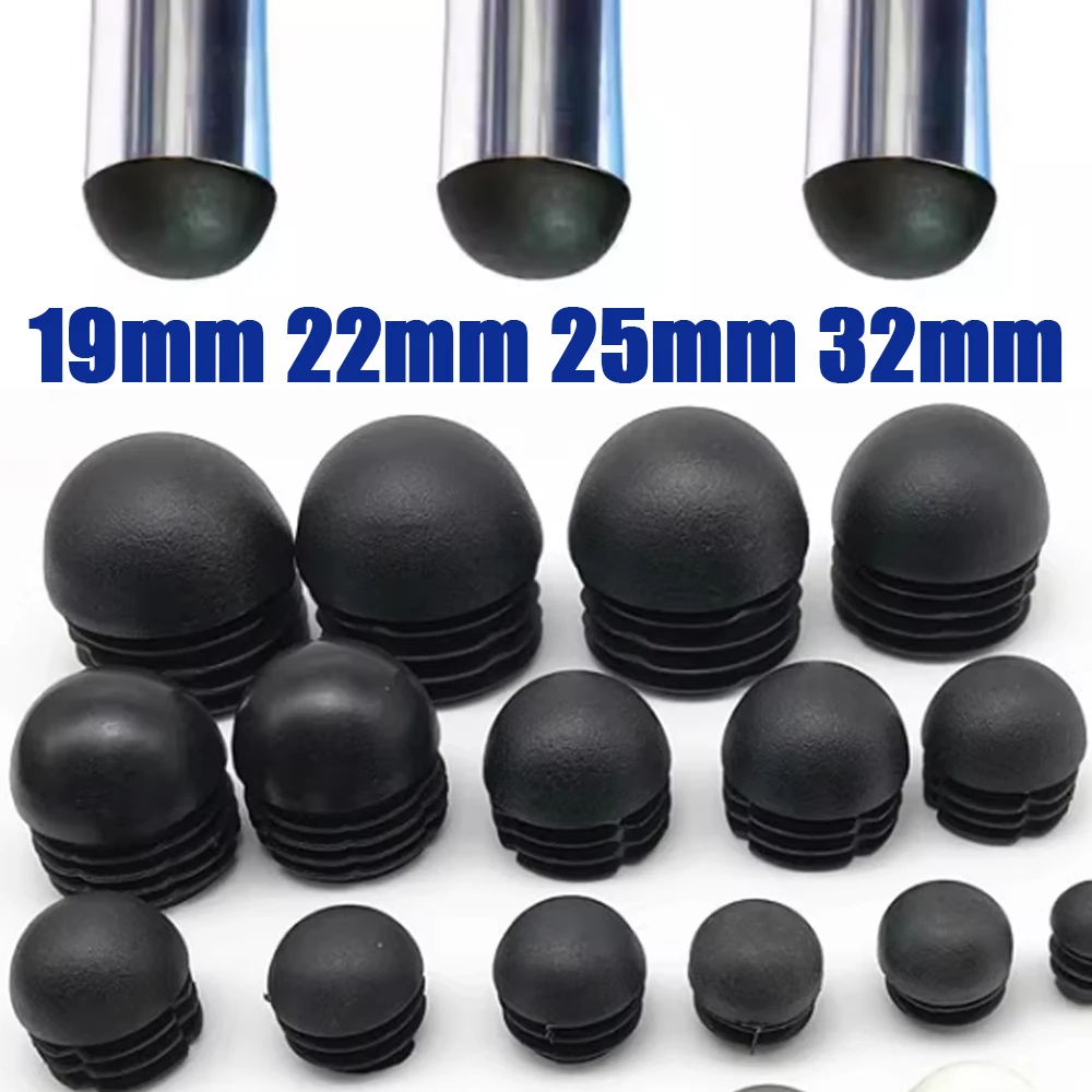 Plastic Round pipe plug tube Domed End Caps Chair Leg Foot cover Floor Protector pad Furniture Accessories 19mm 22mm 25mm 32mm