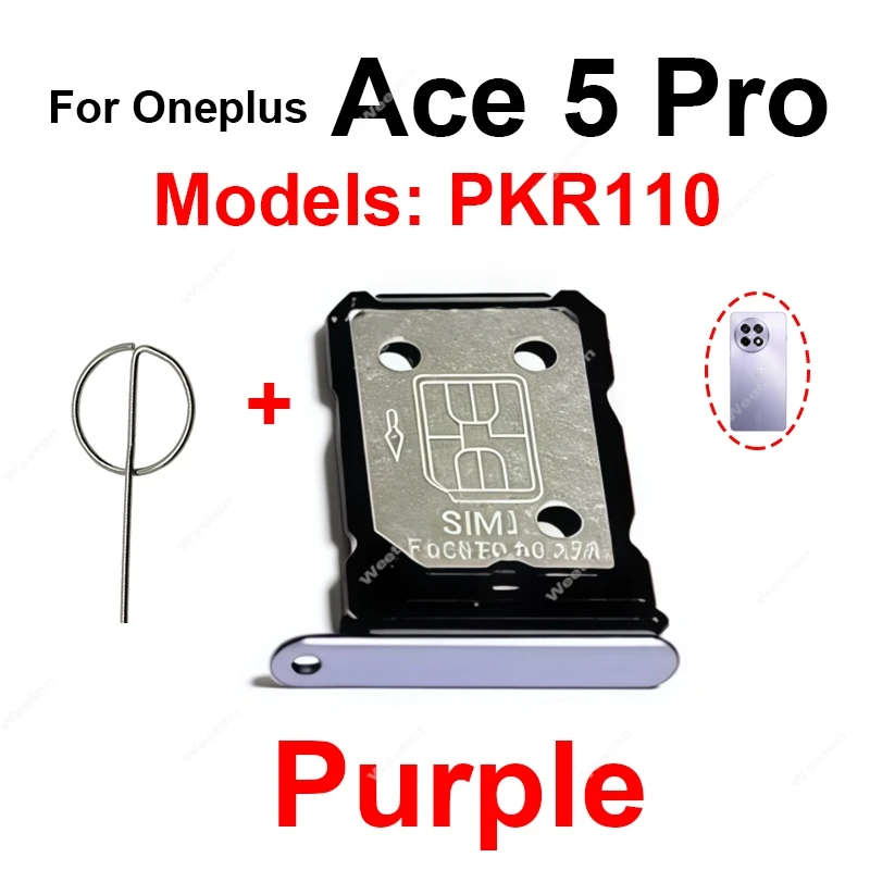 علبة بطاقة Sim لـ Oneplus 1 + Ace 5 Pro Ultra Ace 5Pro Ace 5 Ultra Sim فتحة للبطاقات محول قارئ بطاقات SIM إصلاح أجزاء #5