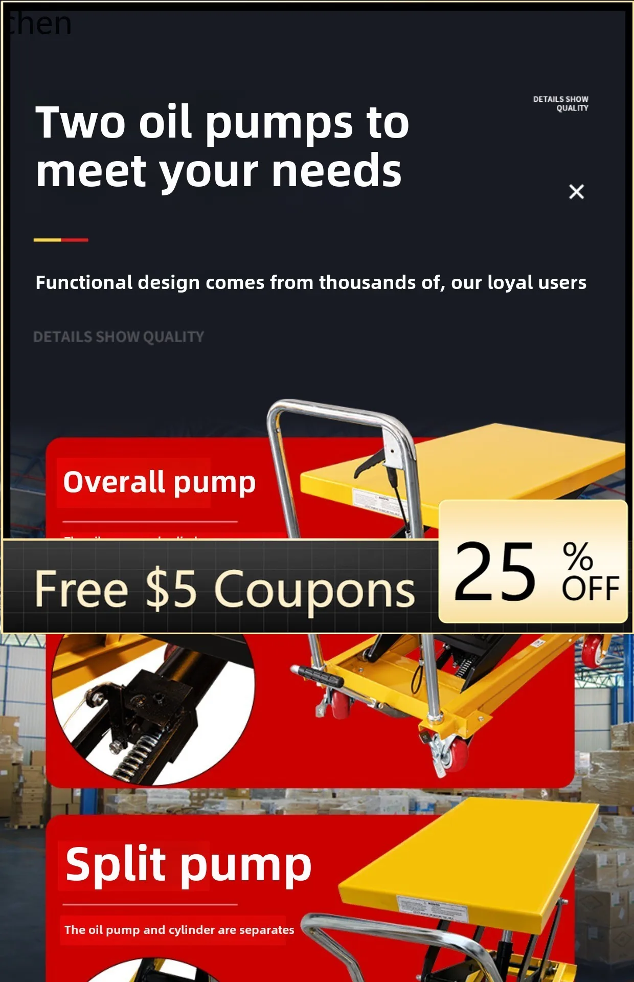 

D2-28 movable manual hydraulic platform hand push small lifting platform mobile lift