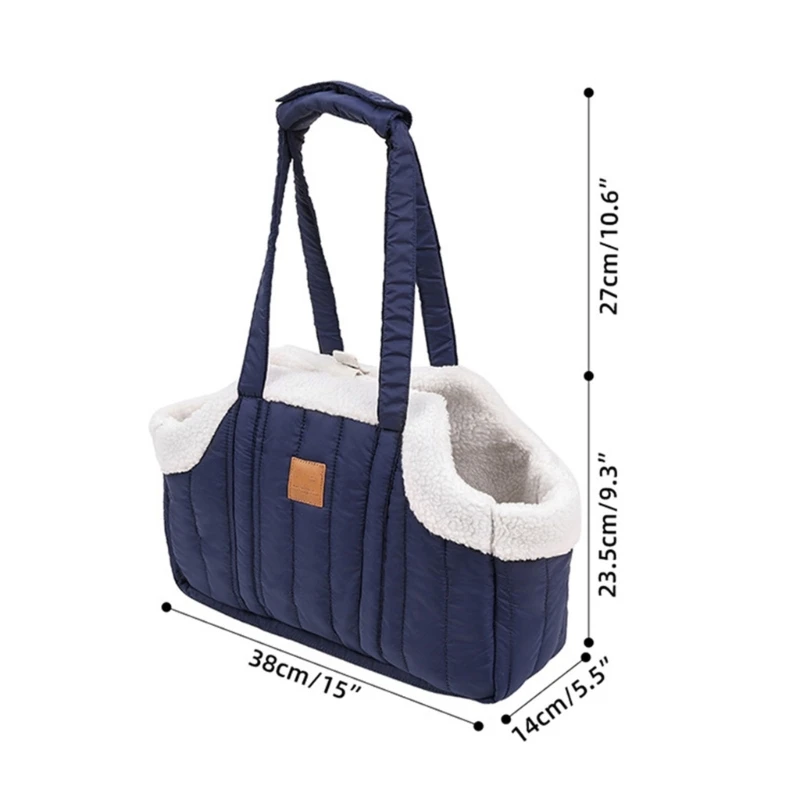Pet Handbag Cats Carriers Bag Soft Big Capacity with Safety Strap Breathable Pet Carriers Sightseeing Bag