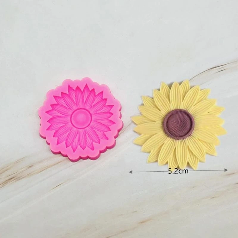 Flower Epoxy Glues Silicone Mold Table Soft Ceramic Plaster Ornament Diy Car Air Outlet Decorations