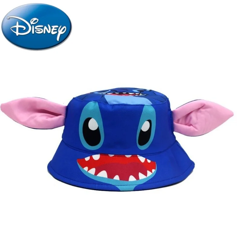 Disney Stitch Angel animation peripheral cartoon children's fisherman hat summer boys and girls travel sun protection sun hat