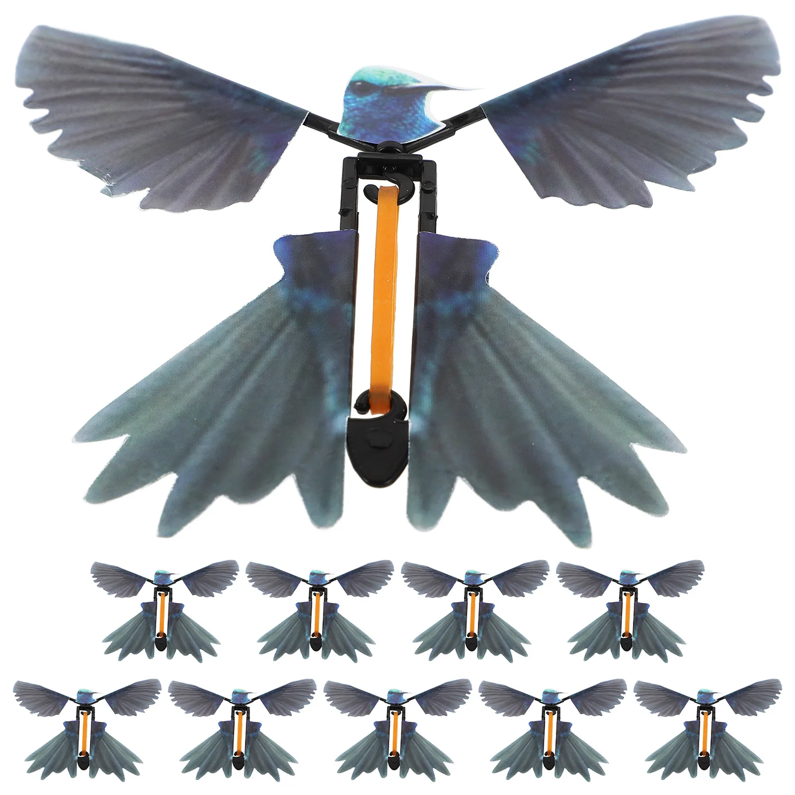 10 stks Kolibrie Truc Wind Up Vliegen Voor Kinderen Volwassenen Grappige Clockwork Vliegende Vogels Prank Party Favor Gift
