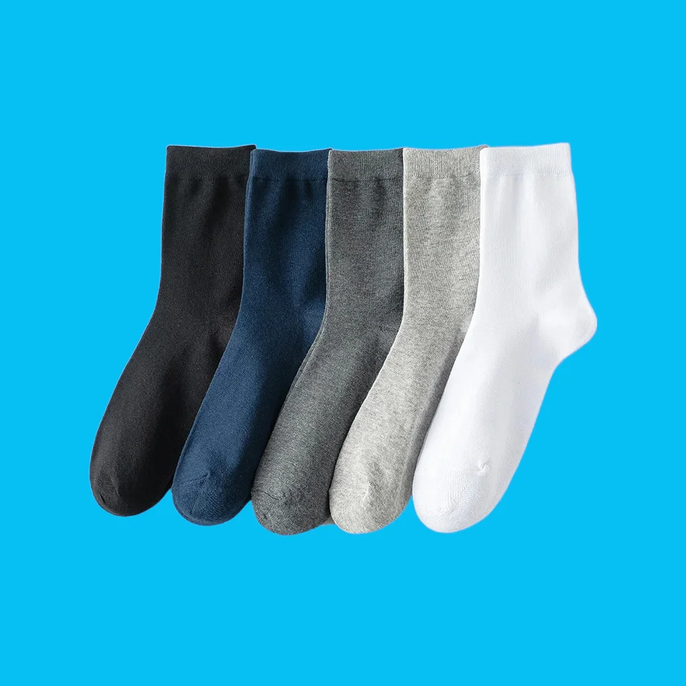 

10 Pairs 2024 New styles Black Business Men Socks Soft Breathable Autumn Spring for Male White Fashion Men's Cotton Socks