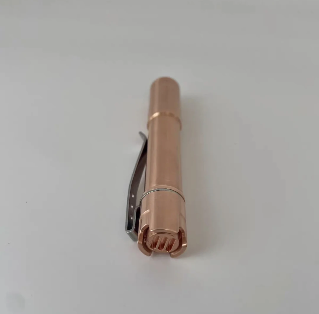 New Arrival Small Copper EDC Flashlight 10440 Lithium Batteries (Send Out No Battery)