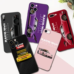 Black tpu case for iphone 5 5s se 2020 6 6s 7 8 plus x 10 XR XS 11 12 13 mini pro MAX back cover jdm RWB 911 964 933 sports car