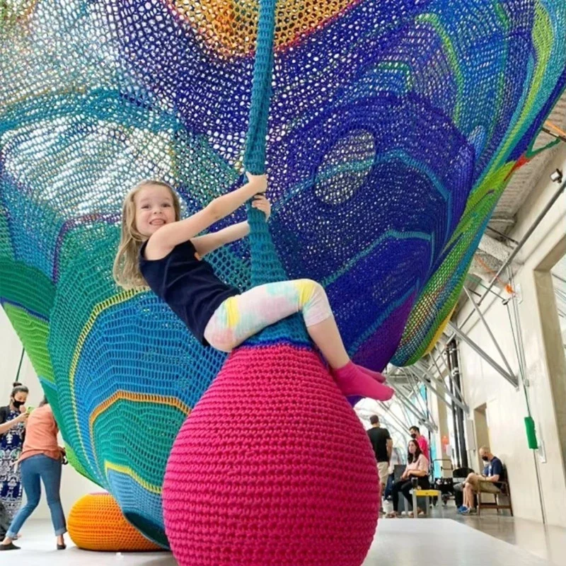 

Play Center Children's Indoor Playground Equipment Crochet Rope Swing Ball