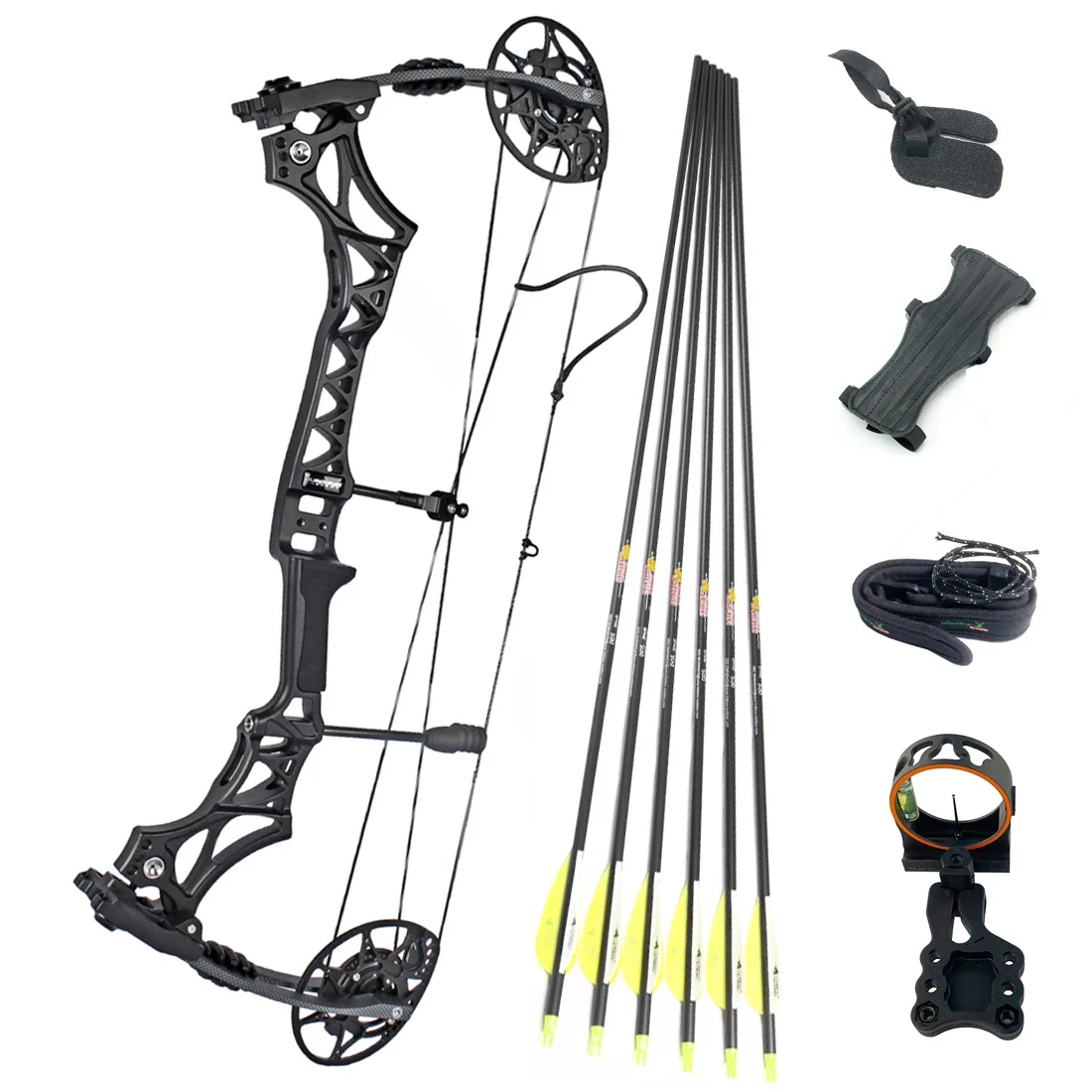 

Junxing M128 Compound Bow 30-70lbs Adjustable Archery Composite Pulley Bow Arrow Speed 340fps Shooting Hunting