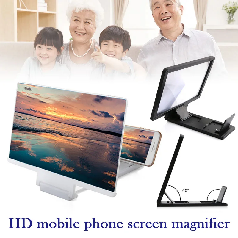 3d Cell Phone Screen Magnifier Hd Video Amplifier Stand Bracket Phones Screen Magnifier Foldable Mobile Phone Projector