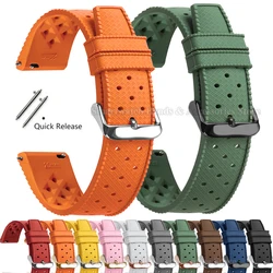 Tropic Silicone Watch Strap 18mm 20mm 22mm for Seiko for Fossil Wrist Band for Oris Quick Release Rubber Bracelet Replacement