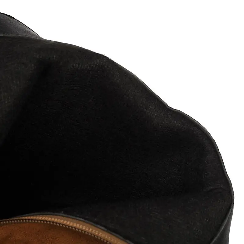 ORCHA LISA موضة 2025 مثير المرأة حذاء من الجلد جولة تو 11.5 سنتيمتر كعب مكتنز منصة سستة ديكور معدني حجم كبير 45-46 حفلة