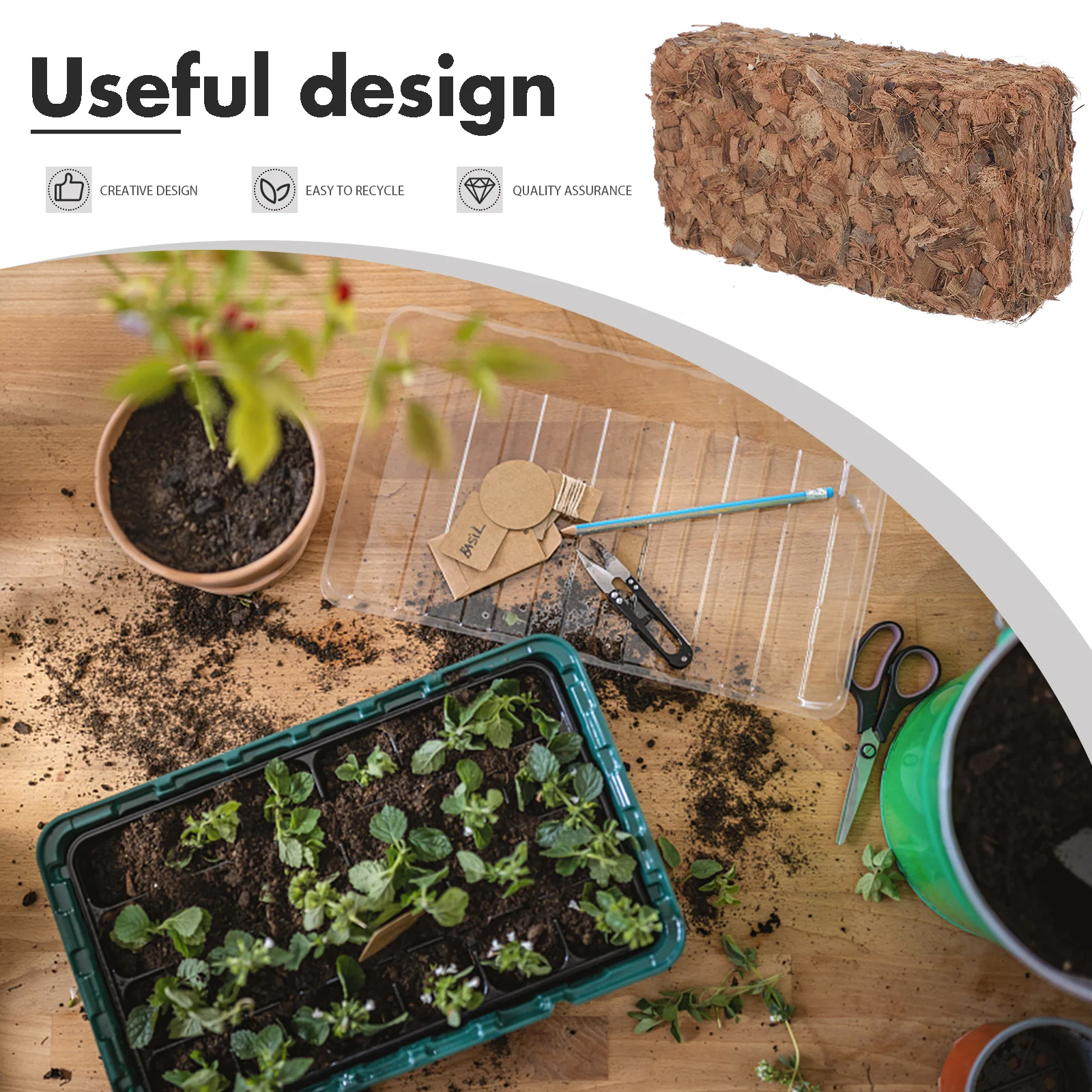 

1 Bag Coconut Coir Nutrient Block Soilless Cultivation Growing Medium For Plants Starter Cubes Hydroponics Nursery Blocks Garden