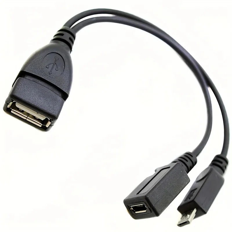 2-in-1 OTG USB to Micro USB Splitter Adapter for Fire Stick 4K/Fire TV, Android Phone/Tablet, Durable Tech Accessories