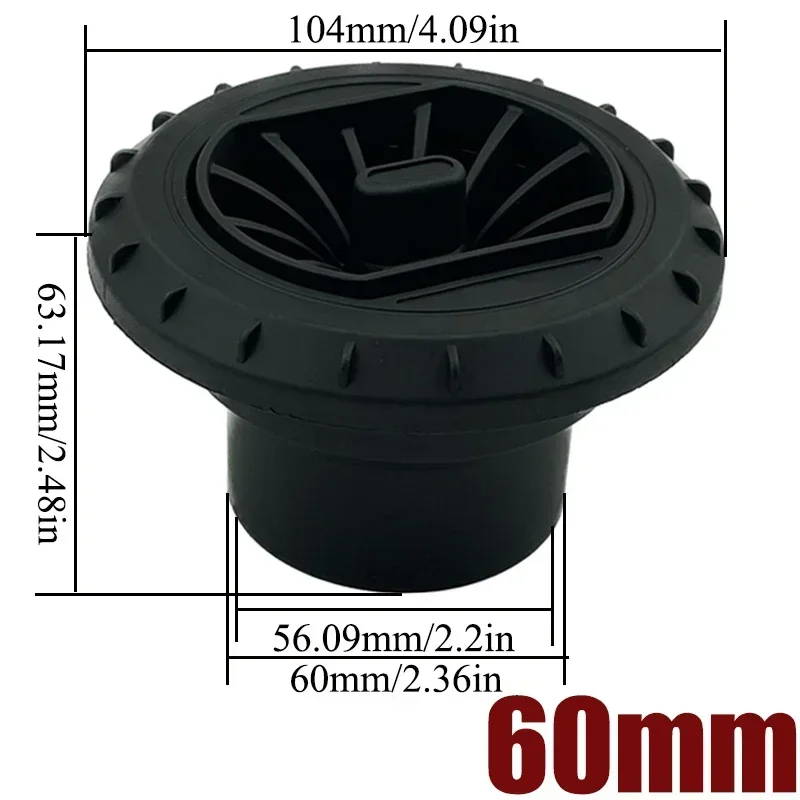 6X 60mm 75mm Warm Ducting Air Vent Outlet 360° Rotatable Diesel Parking Heater Air Conditioner Round For Car Truck VAN Camper