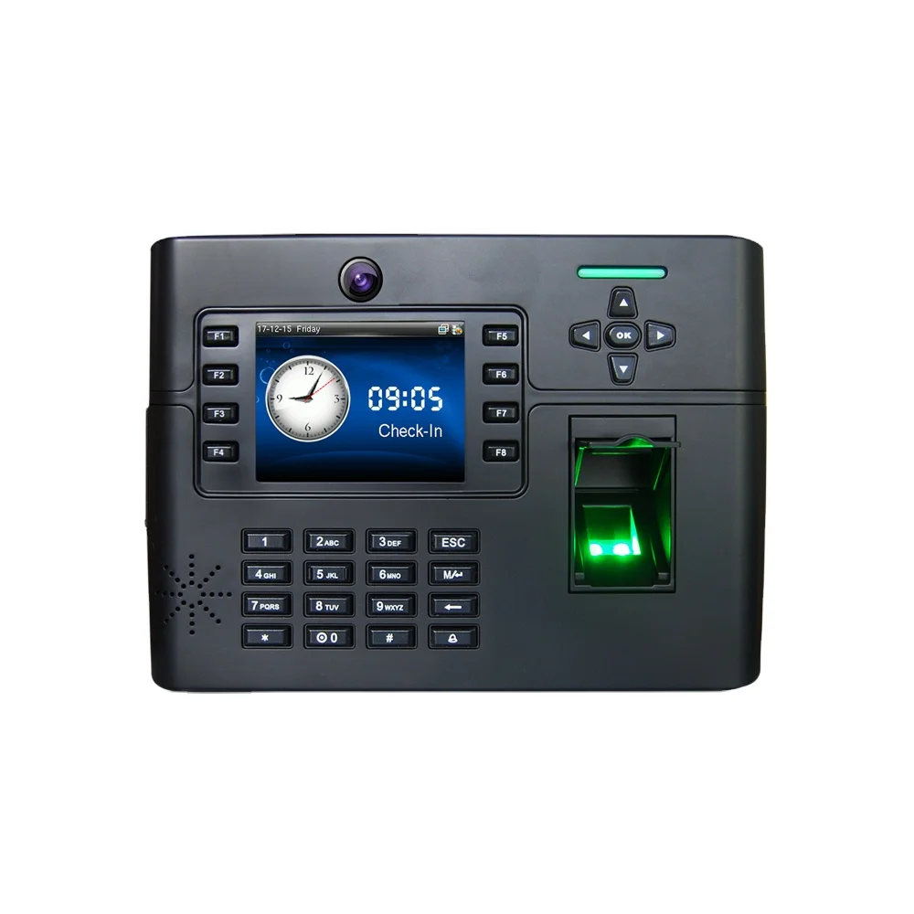 

Built-in Backup Battery TCP/IP Optional Wifi or 3G Fingerprint Reader Biometric Attendance Machine with Camera(TFT900)