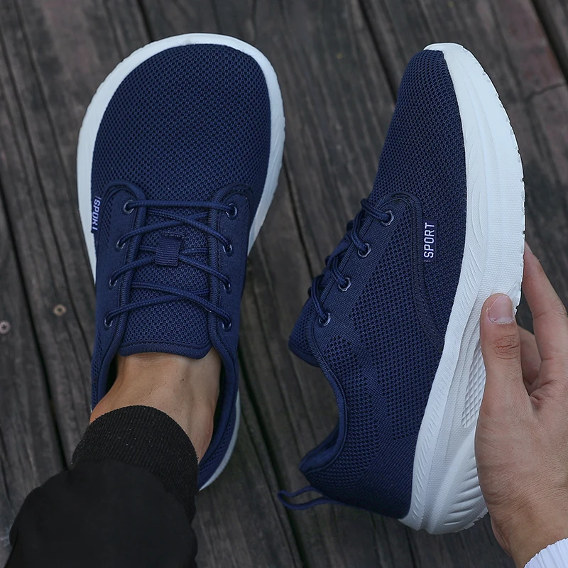 Men Platform Wide Last Shoes Breathable Thick Soled Sneakers Minimalist Versatile Soft Soled Comfortable Wide Foot Walking Shoe