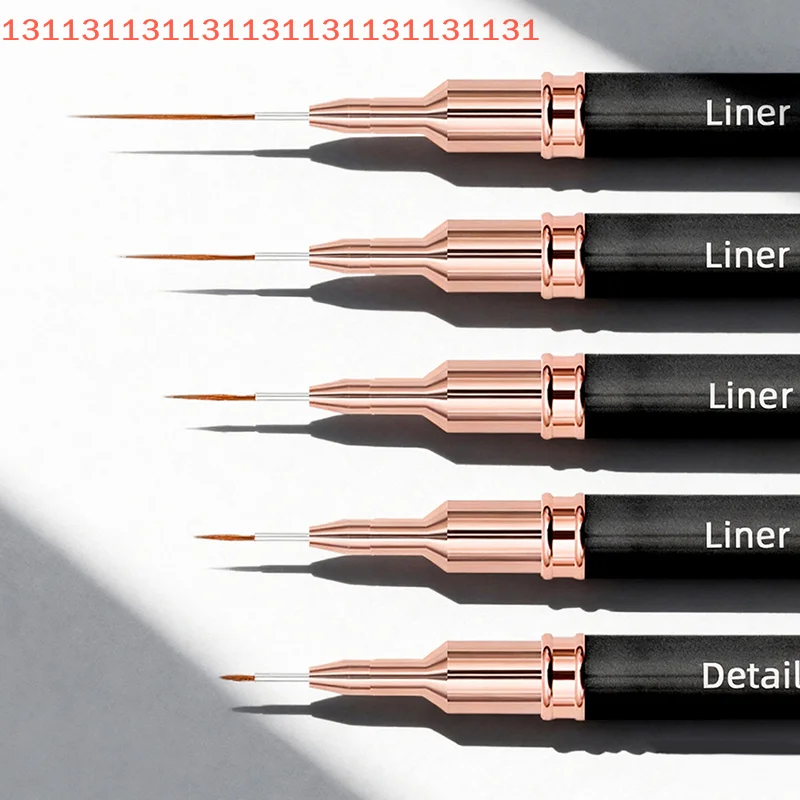 5 قطعة 4/8/12/20/25 مللي متر أقلام مانيكير لخطوط طويلة وتفاصيل رقيقة اللوحة الرسم أداة مسمار الفن بطانة فرش مجموعة أحجام مختلفة