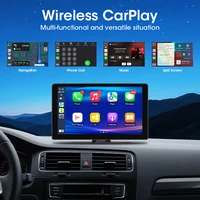Srnubi 7 "10" écran tactile multimédia portable pour voiture, sans fil, Carplay et Android, Navigation automatique, rétroviseur, pour Apple Android Stereo 3
