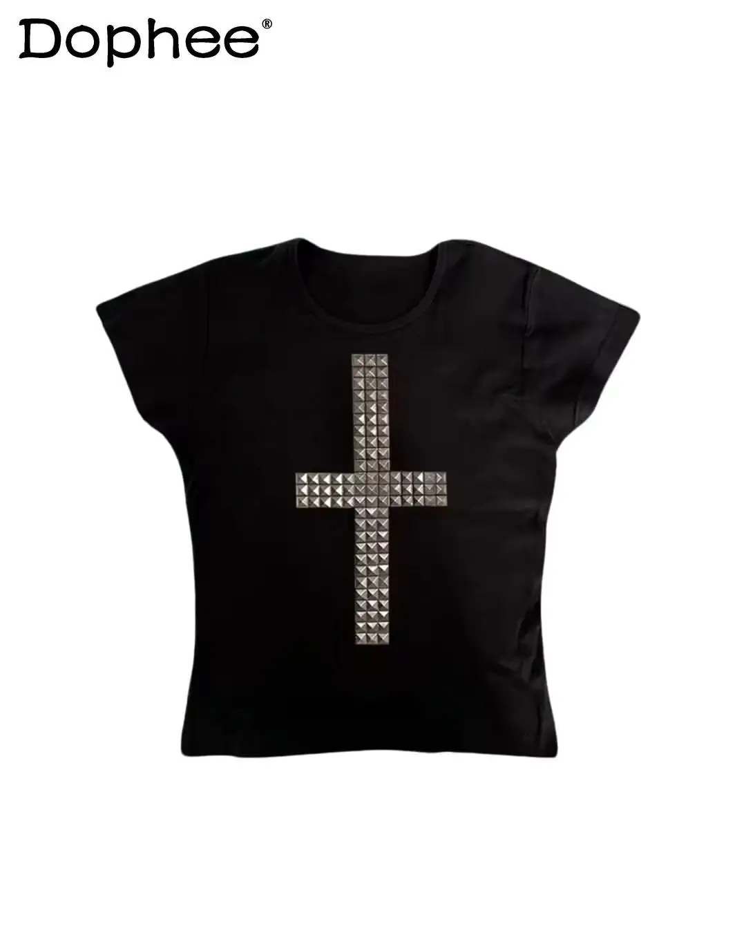 

2K Subculture Japanese Original Design Ins Style Punk T-Shirt Round Neck Sweet Cool Hot Girl Fashion Short Sleeve