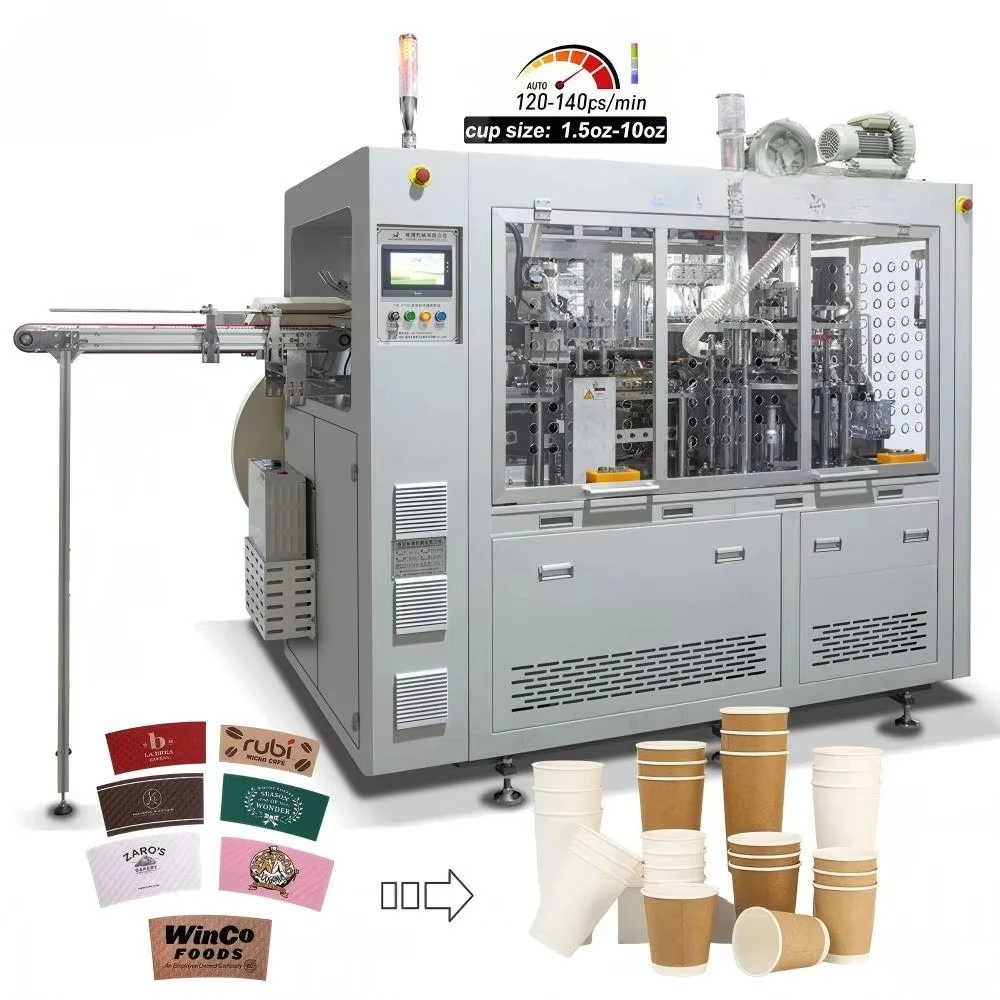 Automatic 1.5oz -10oz Tea/ Ice Cream Cup Maker Machine for Making Paper Cups Manufacture Paper Cups Production Machine