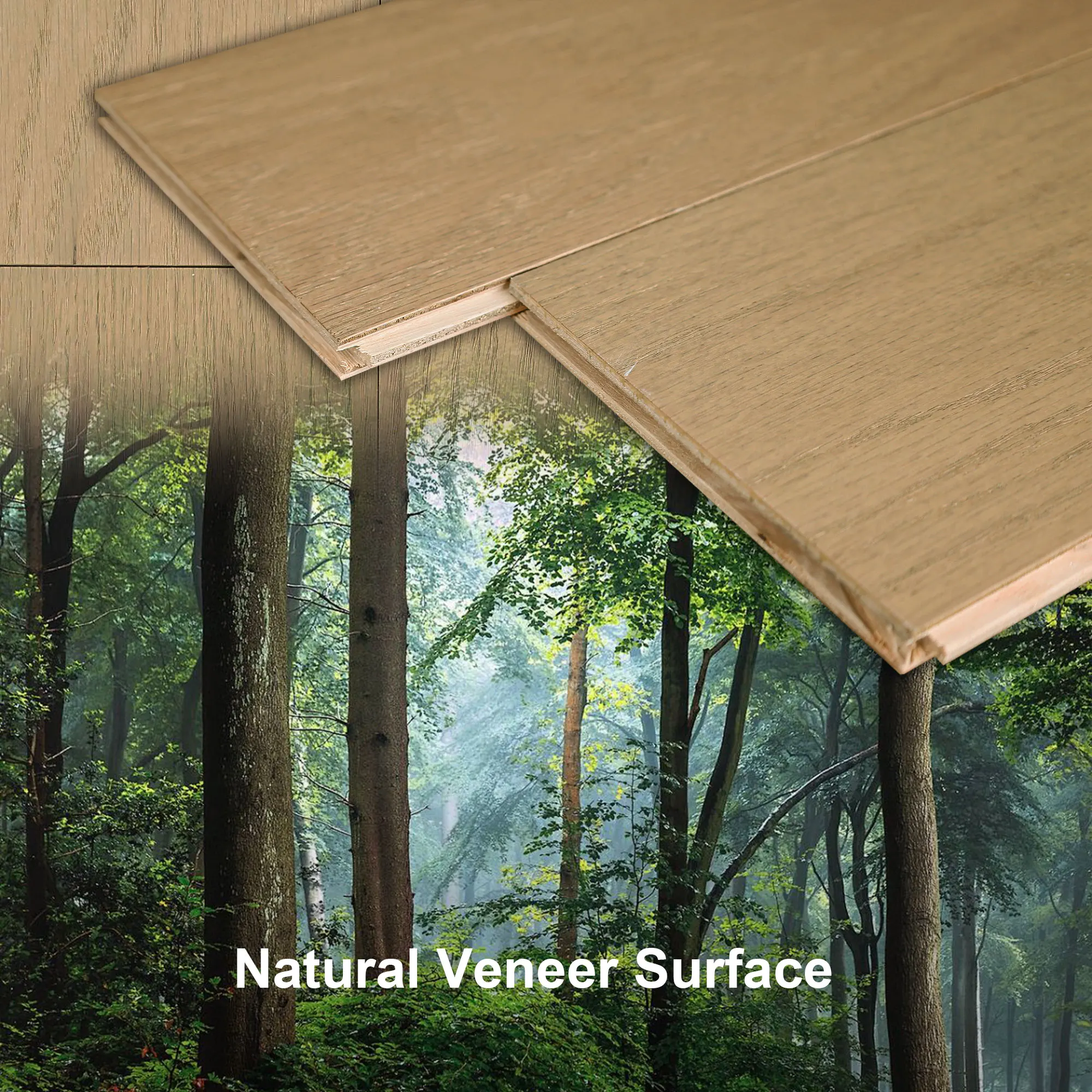 Natural Solid Engineered Hardwood Plank Flooring Dark Oak 2-Pack Covers 2.45 sq ft 0.47 in. T x 35.83 in. L x 4.92 in. W