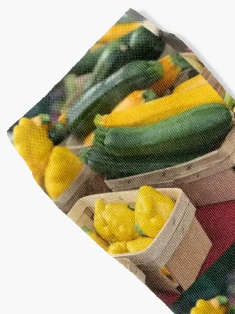 Colorful Squash at Farmers' Market Socks funny sock hiking Socks Women's Men's