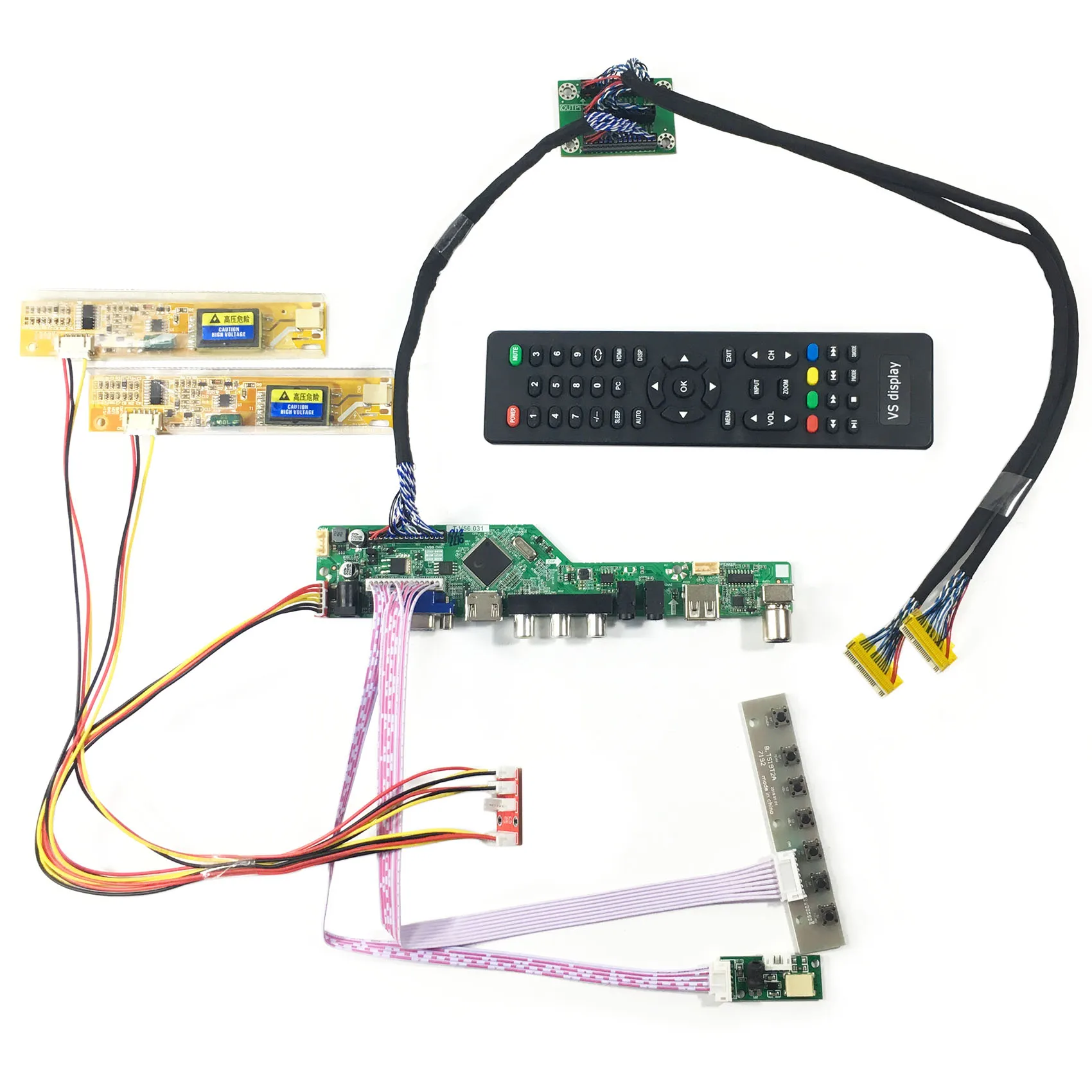 

HDM I VGA AV USB 30pin lvds Controller Board For 17.3" B170PW03 2pcs 1440X900 LCD Panel