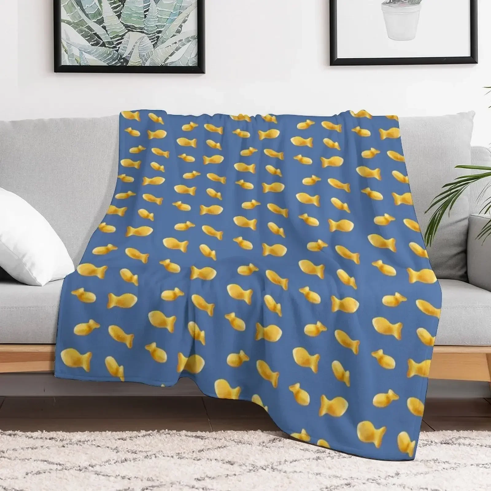 Goldfish Cracker Biscuits Pack Throw Blanket for winter Blankets For Bed Hairys Blankets