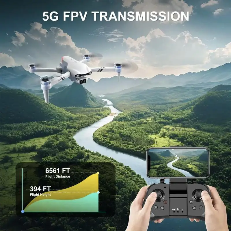 -F10 Drone met ultra-high-definition camera van bioscoopkwaliteit, 2 batterijen en eenvoudig te bedienen knopbediening