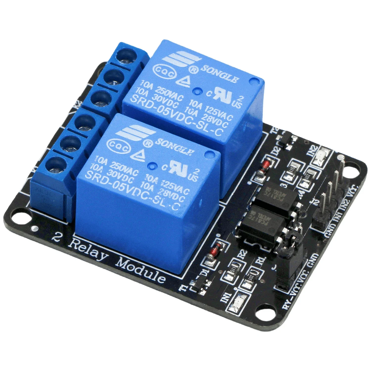 5V 12V Relay Module 2 Channel Low Level Trigger Board Shield with Optocoupler Relay Output for PIC AVR DSP ARM MCU Arduino