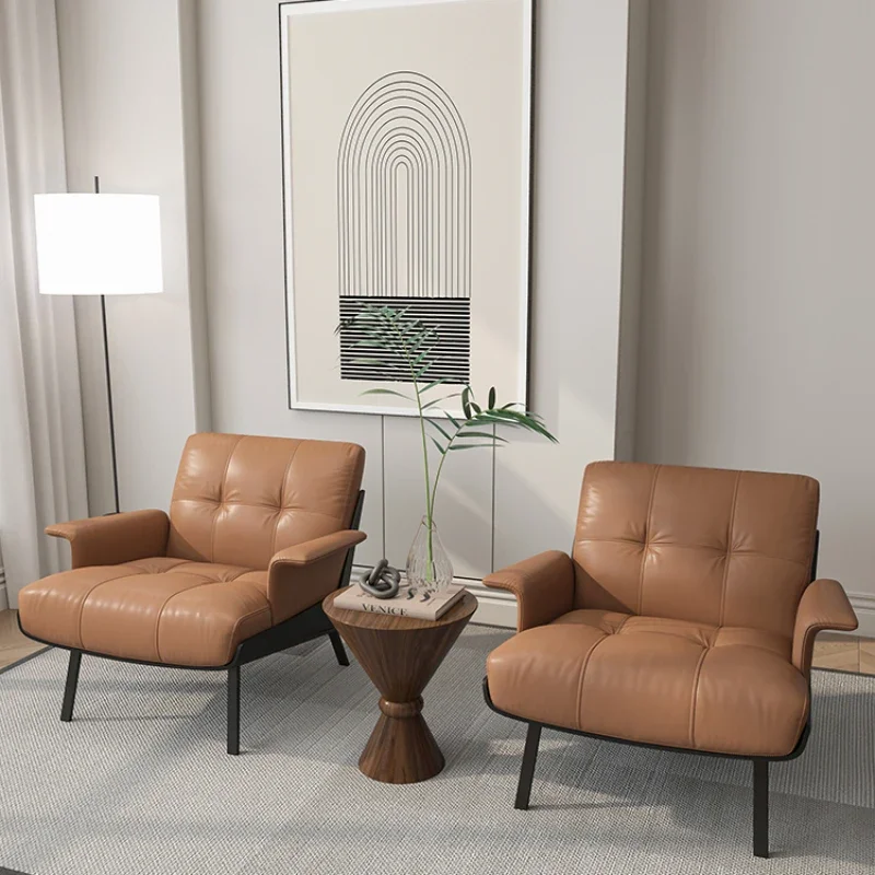 

Дизайнерский итальянский простой стул для балкона, спальни, эргономичный коричневый стул, стрейч, Comy Cadeiras De Sala De Estar, скандинавская мебель