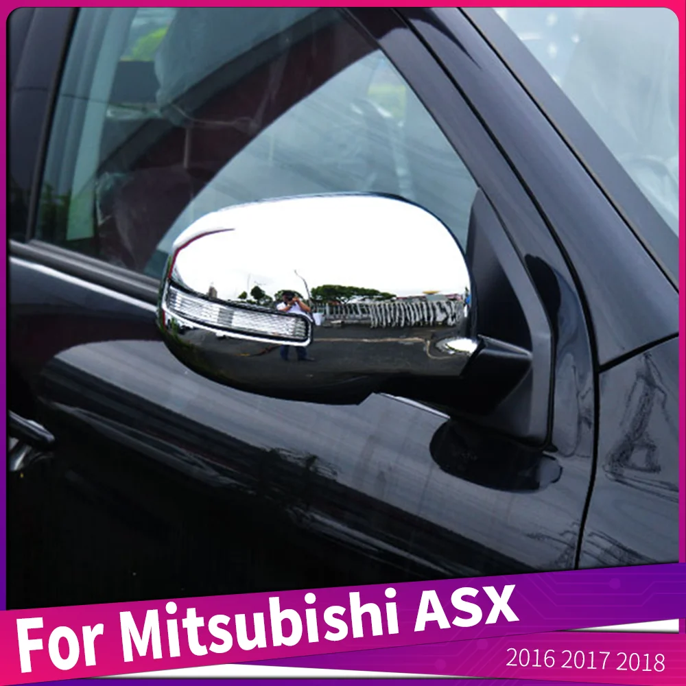 

For Mitsubishi ASX 2016 2017 2018 ABS Chrome Rear View Mirror Cover Trims Frame Car Accessories