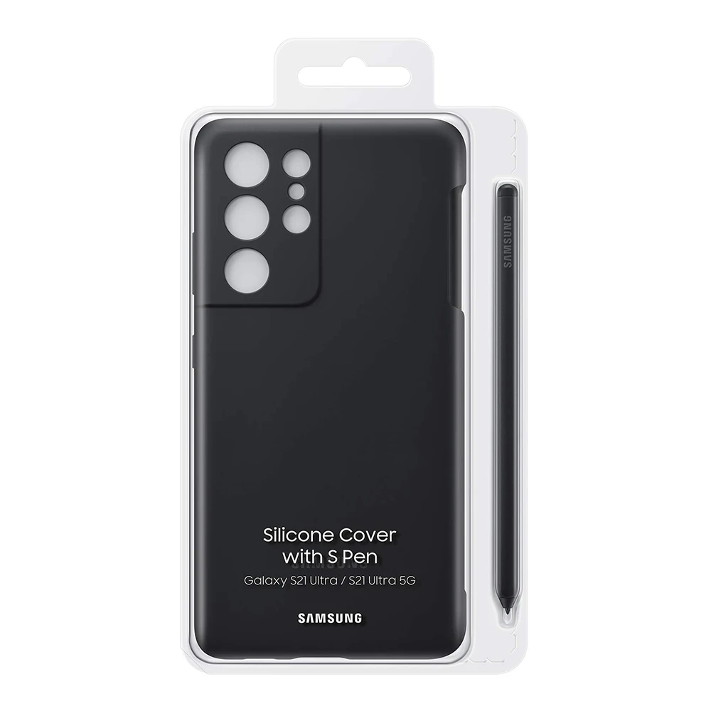 Per custodia in Silicone Ultra originale SAMSUNG Galaxy S21 con pacchetto S-Pen-nero