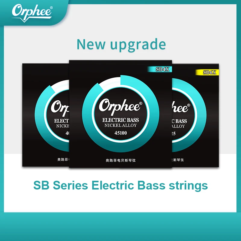 Orphee Bass Guitar Strings 4/5/6-String High Carbon Cteel Hexagonal Core Nano Antirust Coating Electric Bass Guitar Accessories