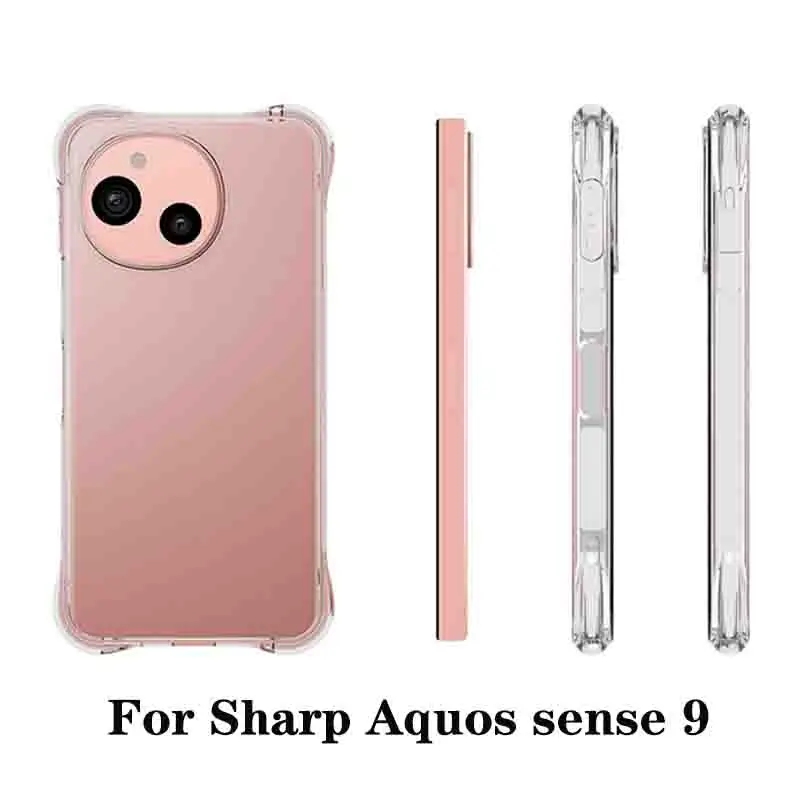 Para Sharp Aquos Sense 9 SH-M29 funda de cojín de aire a prueba de golpes Airbag funda de silicona transparente TPU funda de teléfono para Sharp Aquos Sense9