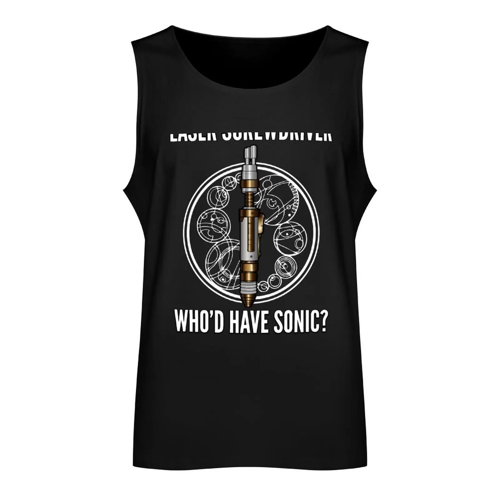 Laser Screwdriver. Who'd have Sonic? Tank Top sleeveless shirt man T-shirt sports Fitness men clothing Men's clothing