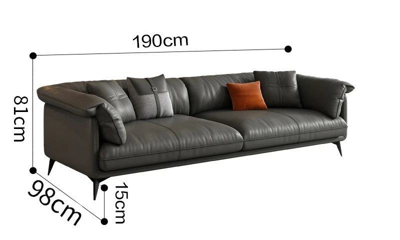 Sofa first layer cowhide corner living room household size apartment