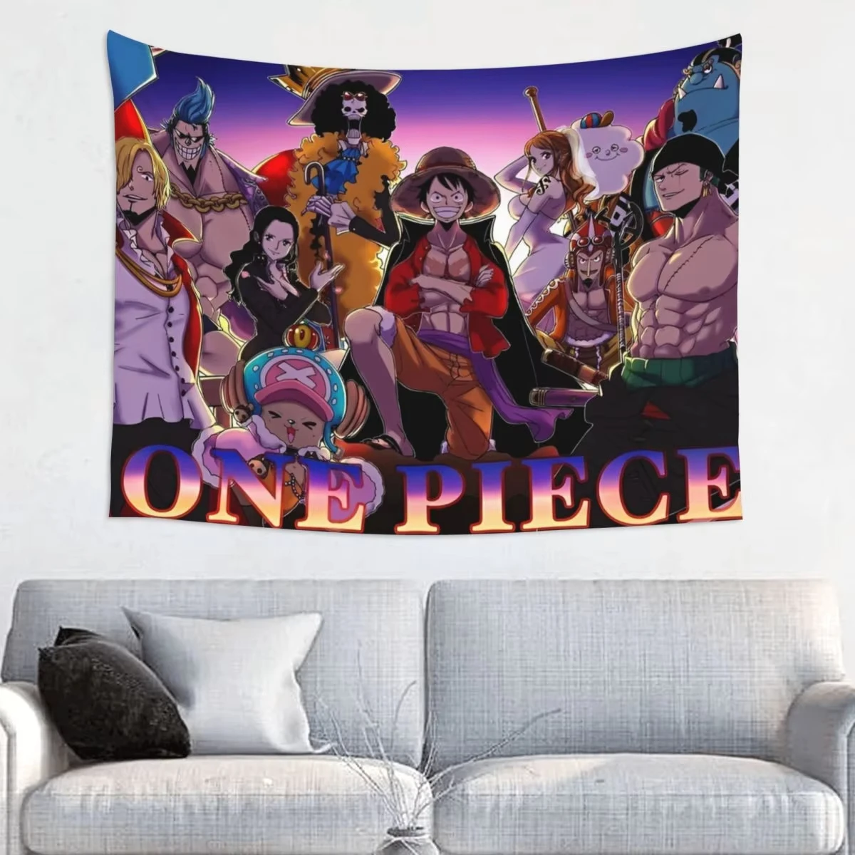 

One Piece Anime Luffy Tapestry Hippie Polyester Wall Hanging Bohemian Rug for Room Decor Home Background Fabric