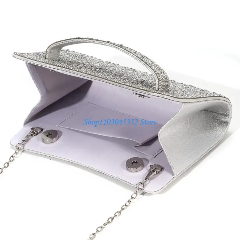 이브닝 백 여성용 지갑 클러치 라인스톤 핸드백 크로스바디 숄더백