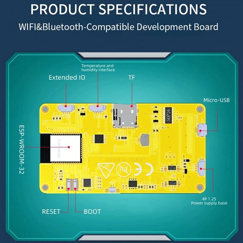 Tela inteligente de 3,5 polegadas para Arduino LVGL ESP32 Wifi e Bluetooth Tela LCD da placa de desenvolvimento - A